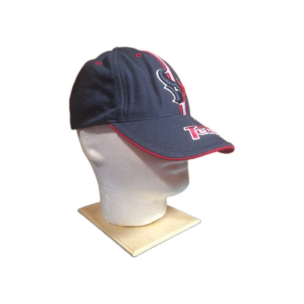 Vintage Houston Texans LOGO Twins Enterprise NFL Adjustable Strapback Hat Script